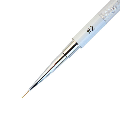 Crystal Nail Art Brush #2 (white case)-0