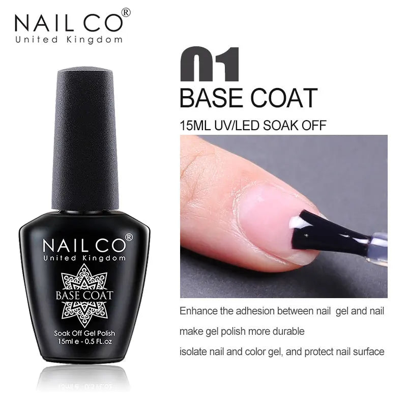 NAILCO 15ml UV Gel Top Coat and Base Coat Set-2