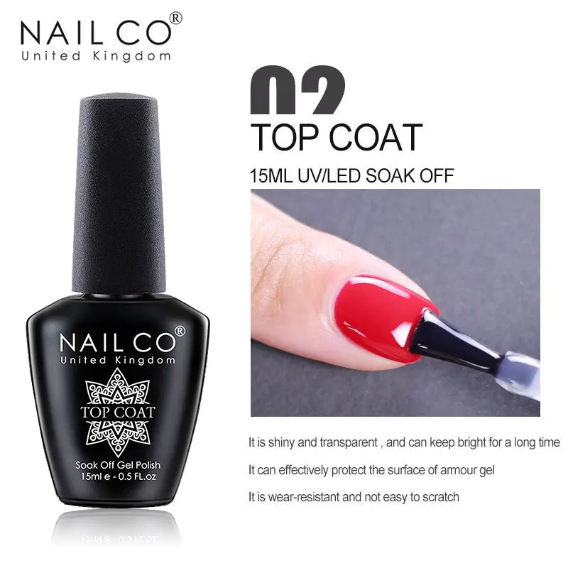 NAILCO 15ml UV Gel Top Coat and Base Coat Set-3
