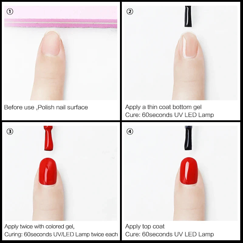 NAILCO 15ml UV Gel Top Coat and Base Coat Set-4