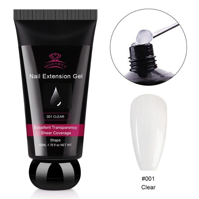 Poly Extension Nail Gel 50ML Acrylic Nail Enhancement Crystal Jelly Lacquer Builder Gel UV Hybrid gel Tip-18