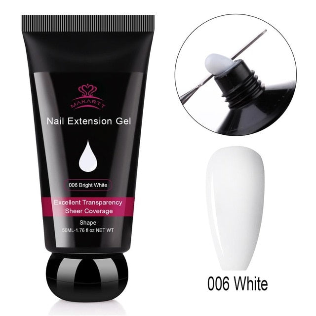 Poly Extension Nail Gel 50ML Acrylic Nail Enhancement Crystal Jelly Lacquer Builder Gel UV Hybrid gel Tip-6