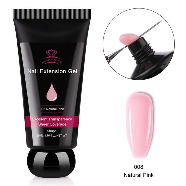 Poly Extension Nail Gel 50ML Acrylic Nail Enhancement Crystal Jelly Lacquer Builder Gel UV Hybrid gel Tip-1