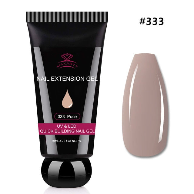 Poly Extension Nail Gel 50ML Acrylic Nail Enhancement Crystal Jelly Lacquer Builder Gel UV Hybrid gel Tip-7