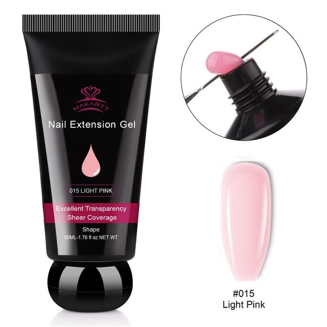 Poly Extension Nail Gel 50ML Acrylic Nail Enhancement Crystal Jelly Lacquer Builder Gel UV Hybrid gel Tip-16